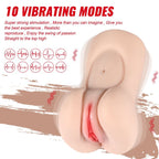 Aggie Realistic Vibrating Vaginal Masturbator – Body-Safe TPR Vibrator > Sex Toys For Men > Masturbators > Vibrating