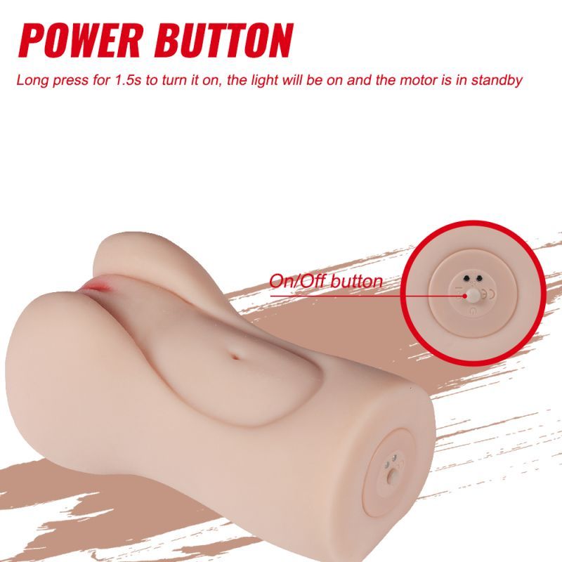 Aggie Realistic Vibrating Vaginal Masturbator – Body-Safe TPR Vibrator > Sex Toys For Men > Masturbators > Vibrating