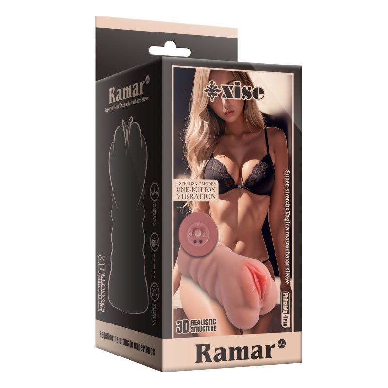 Ramar Realistic Vibrating Masturbator – Dual Vaginal and Anal Stimulation > Sex Toys For Men > Masturbators > Vibrating