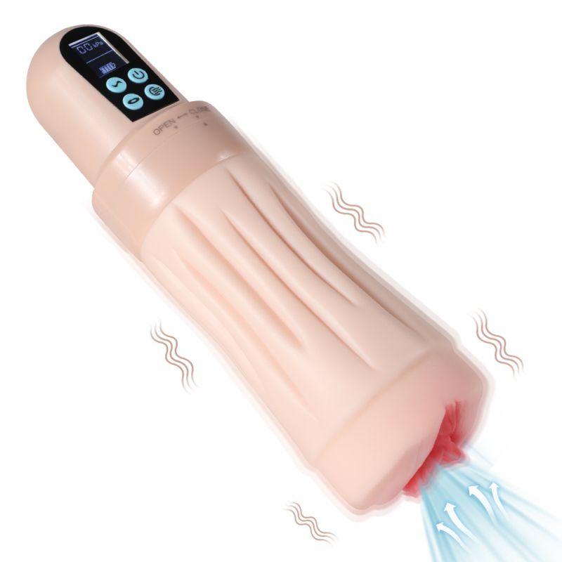 Suctroker Dual Density Vibrating Sucking Vaginal Masturbator Flesh > Sex Toys For Men > Masturbators > Vibrating