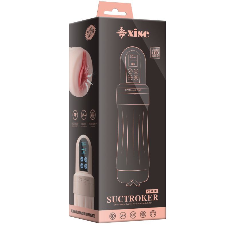 Suctroker Dual Density Vibrating Sucking Vaginal Masturbator > Sex Toys For Men > Masturbators > Vibrating