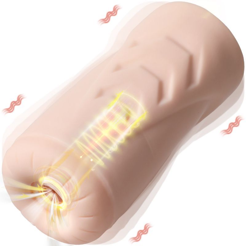 Suctroker Dual Density Vibrating Sucking Vaginal Masturbator – Vibrating Masturbator Flesh > Sex Toys For Men > Masturbators > Vibrating Main image