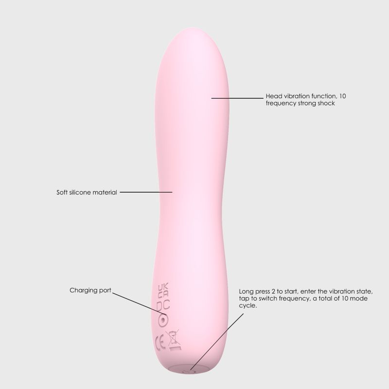 Bella Silicone Bullet Massager (Pink) – Silicone 140mm Vibrator > Vibrators > Mini Vibrators