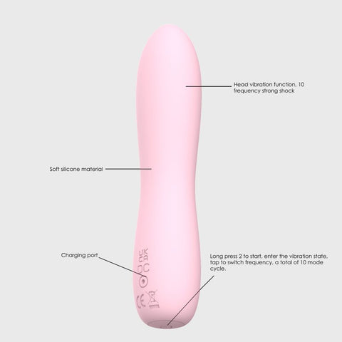 Bella Silicone Bullet Massager (Pink) – Silicone 140mm Vibrator > Vibrators > Mini Vibrators