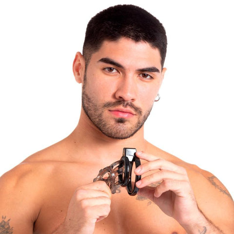 Gladiator Size 1 Soft Cock Cage with Pussification Plug – Comfortable Chastity Device
