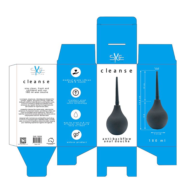 Silicone Anti-Backflow Douche 180ml – Premium Anal Douche > Essentials > Douches
