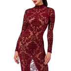 Kink Royal Gown – Floor-Length Flocked Tulle And Mesh Gown > Clothes > Womens Robes & Sleepwear