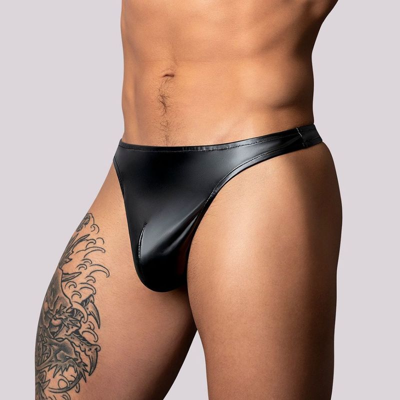 Male Power Liquid Onyx 2.0 Wet Look Thong Black Small Medium > Clothes > Mens Thongs