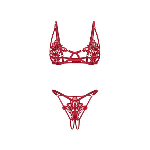 Luise Sublim New Edition – Two-Piece Lace Bra and Crotchless Panty Set > Clothes > Lingerie Sets