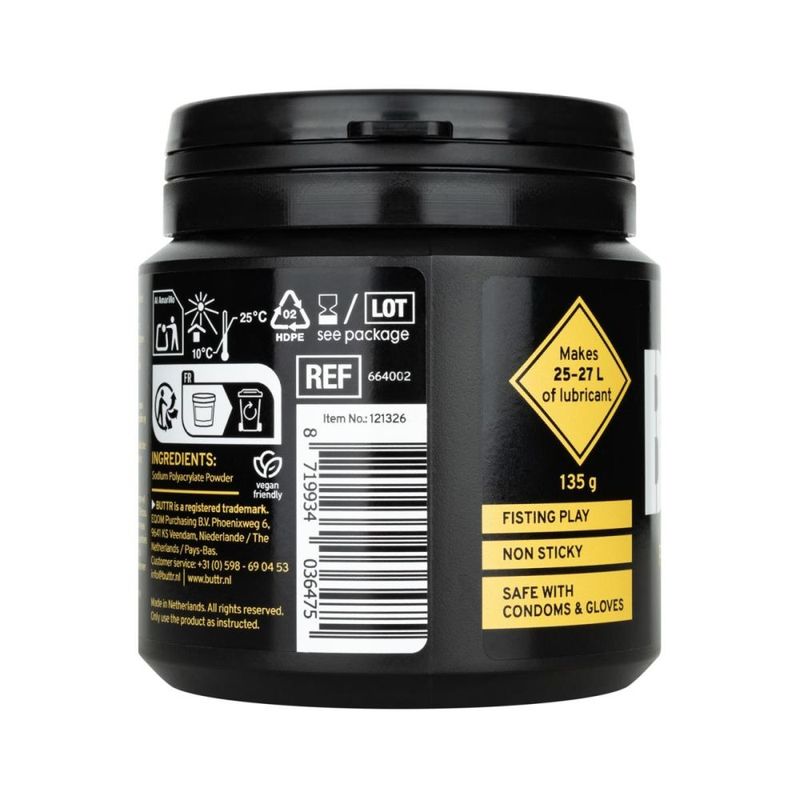 Buttr Powder Lube – Customizable Long-Lasting Lubricant Gel 135g Powder Concentrate > Lube > Water Based