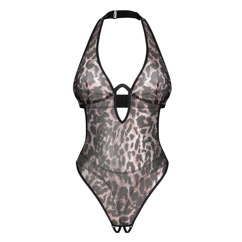 Addia Leopard Print Crotchless Teddy Lingerie > Clothes > Teddies