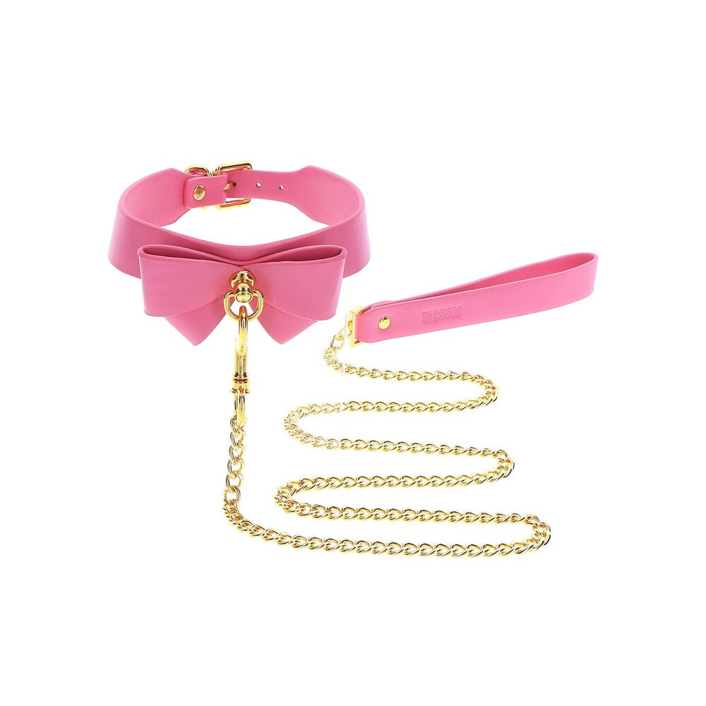 Taboom Malibu Bow Collar and Leash – Vegan Leather Bondage Accessory Secondary image