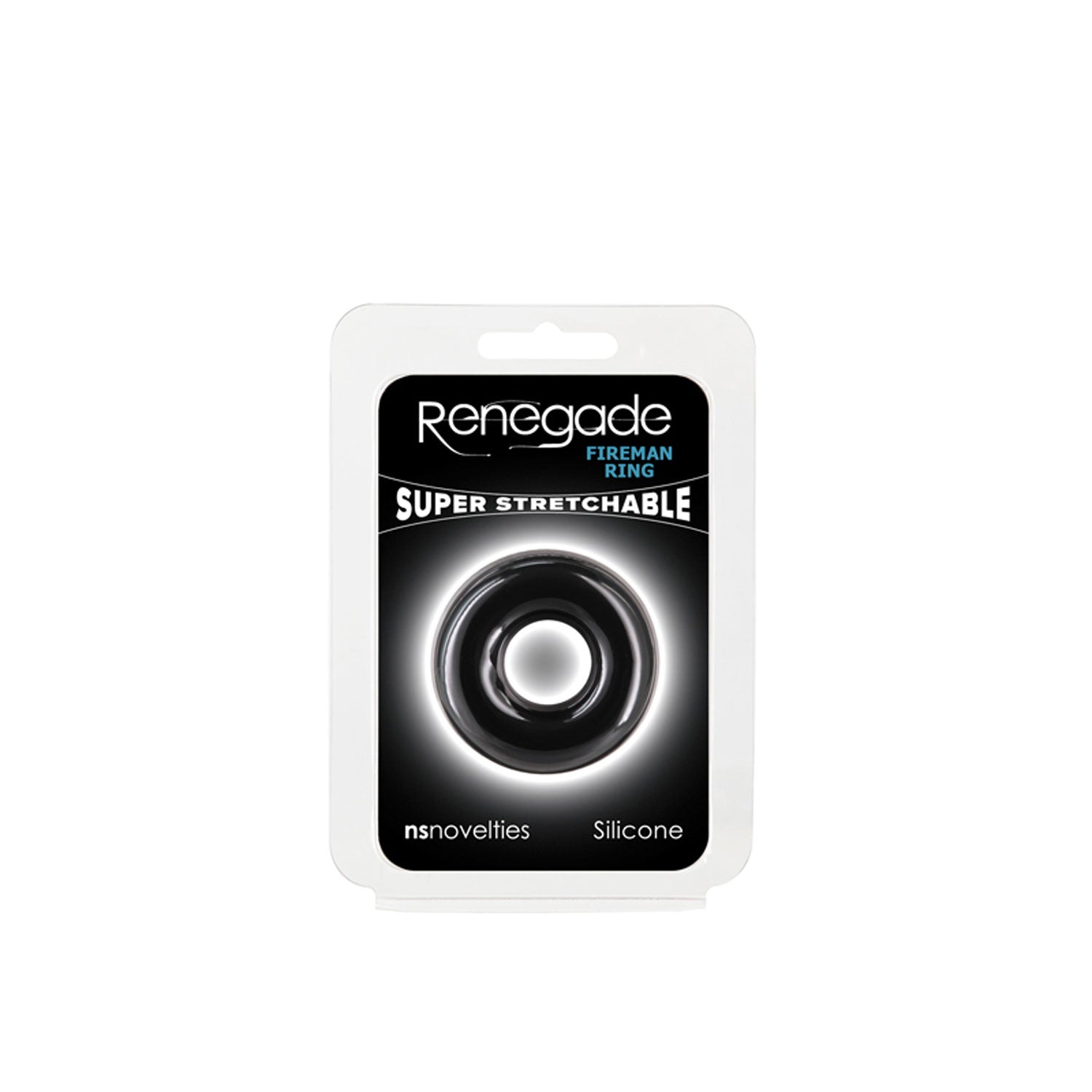 Renegade Fireman Ring - Small - Silicone Comfort Fit - Super Stretch Black > Cock Ring > Single