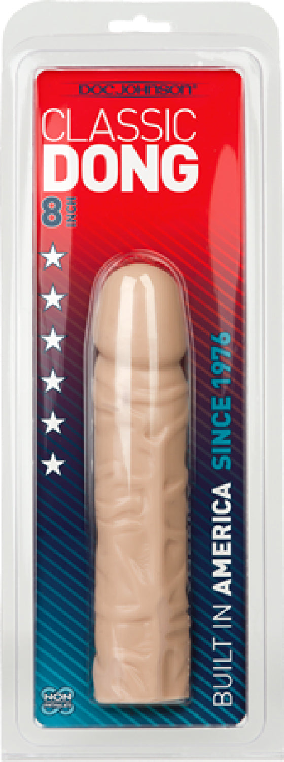 Doc Johnson Classic 8 Inch Dong – Lifelike Textured Silicone Dong > Dildos > Realistic Dildos