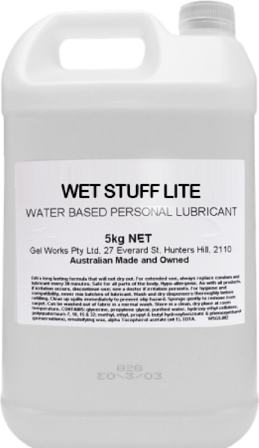 Wet Stuff Lite Water-Based Lubricant – Reduced Glycerine Sensitive Skin Formula 90g Tube 5kg > Lube > Water Based