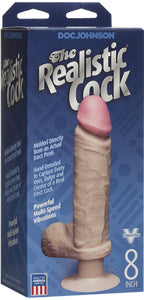 ULTRASKYN Vibrating 8 Inch – Realistic Multi-Speed Vibrator Dildo with Suction Cup Base > Vibrators > Realistic Vibrators