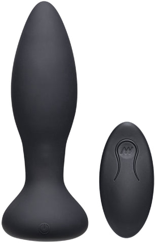 Vibe - Experienced - Rechargeable Silicone Anal Plug With Remote (Black) > Anal Range > Vibrating Butt Plugs