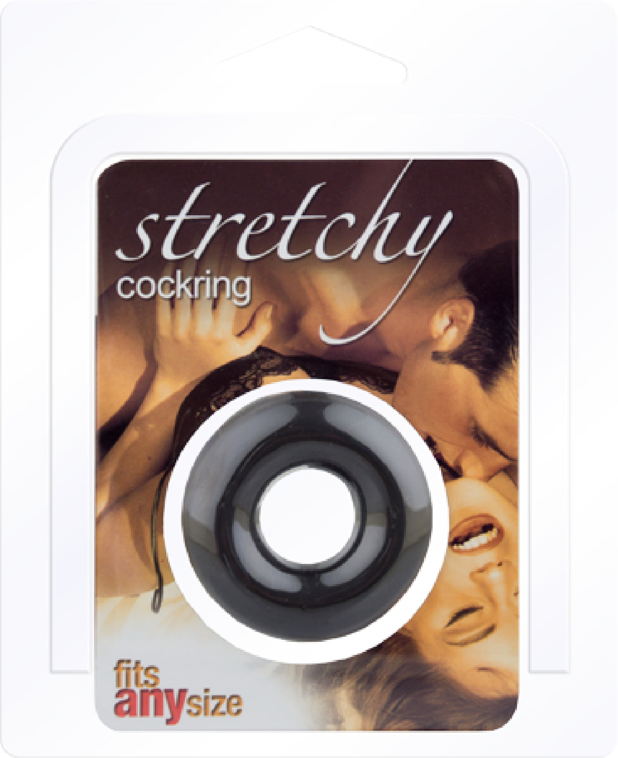 Stretchy Cockring (Black) > Cock Ring > Single