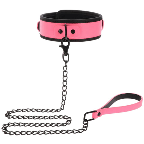 Taboom Glow In The Dark Collar And Chain Leash – BDSM Collar And Leash Set One Size > Bondage Gear > Collars & Leashes