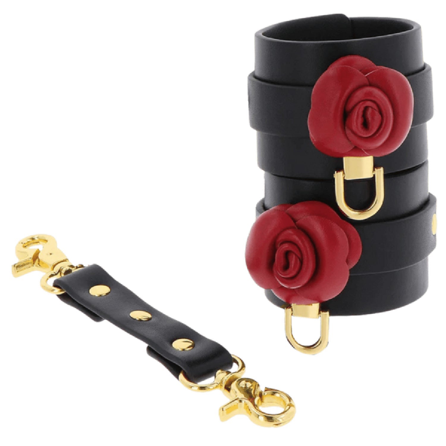 Taboom Wild Roses Wrist Cuffs – Premium Faux Leather BDSM Wrist Restraints > Bondage Gear > Restraints Main image