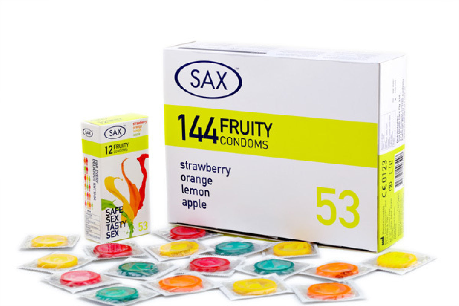 Sax Fruity Condoms 144 Pack – Bulk Condoms Secondary image