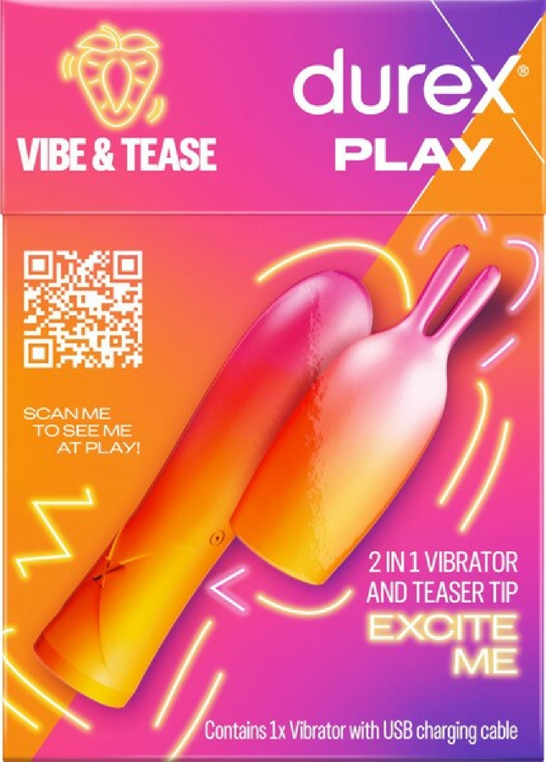 Durex Play Vibe & Tease 2-in-1 – Multi-Speed Vibrator with Teaser Tip Secondary image