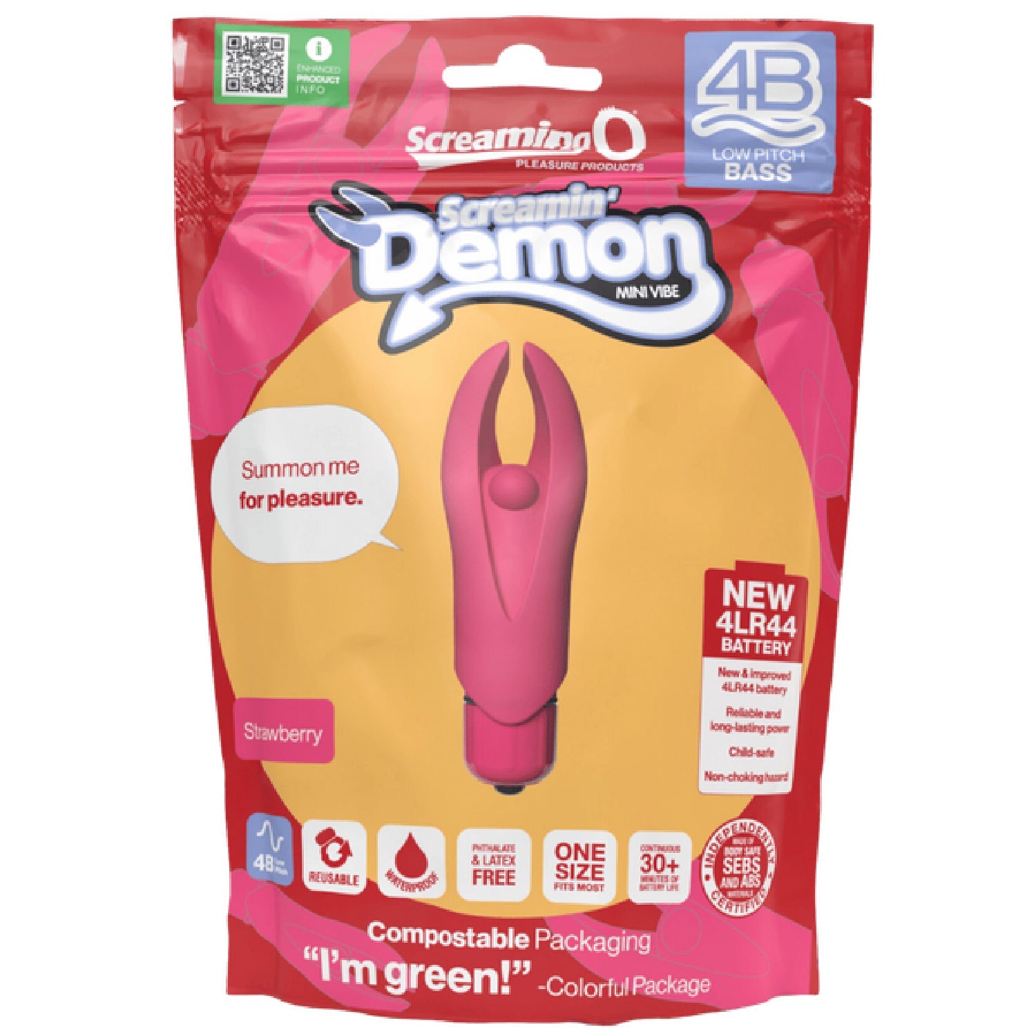 Demon 4B Low Pitch Bass – Deep-Rumbling 5-Speed Vibrator with Silicone Horns > Vibrators > Mini Vibrators