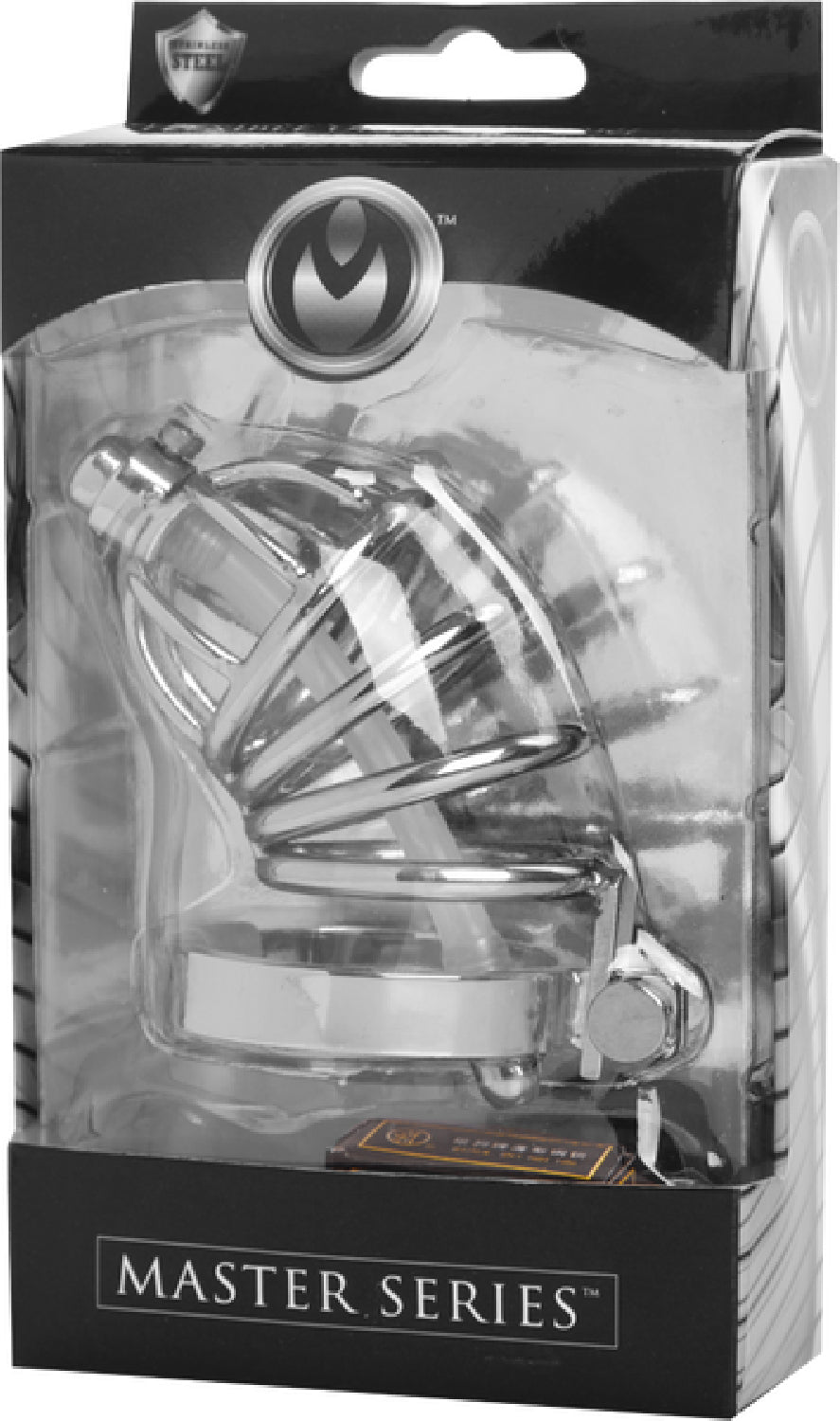 Stainless Steel Chastity Cage With Removable Silicone Urethral Plug – Penis Plug > Bondage Gear > Male Chastity
