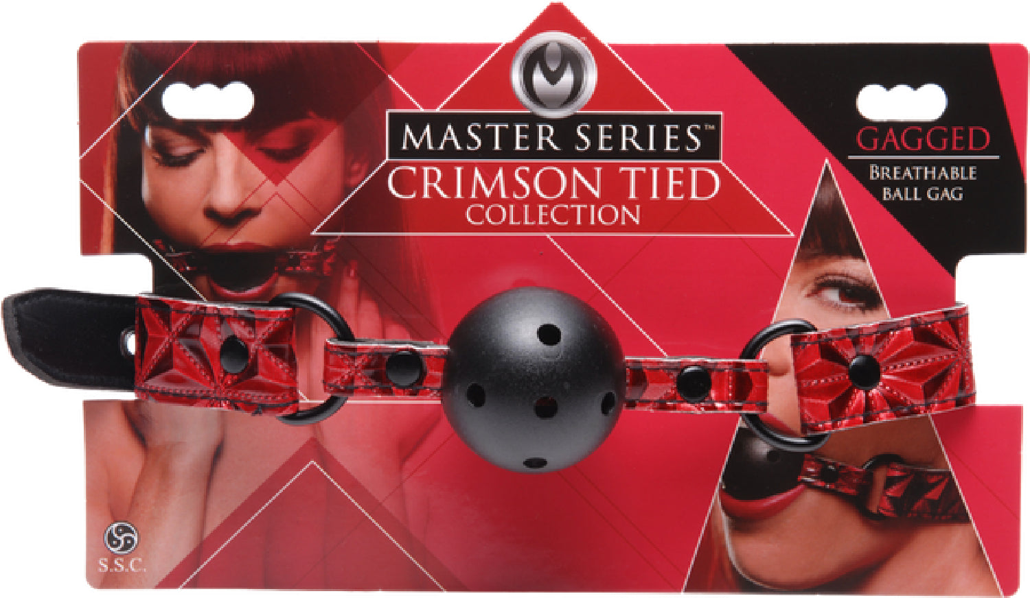 Crimson Tied Breathable Ball Gag – Perforated Comfortable Breathable Ball Gag > Bondage Gear > Gags and Bits