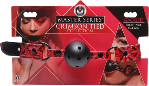 Crimson Tied Breathable Ball Gag – Perforated Comfortable Breathable Ball Gag > Bondage Gear > Gags and Bits