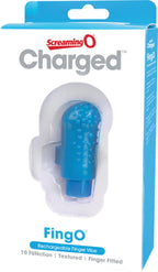 Charged Fing O Rechargeable Mini Finger Vibrator with Vooom Technology Silicone and ABS > Vibrators > Finger Vibrators