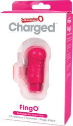 Charged Fing O Rechargeable Mini Finger Vibrator with Vooom Technology Silicone and ABS > Vibrators > Finger Vibrators