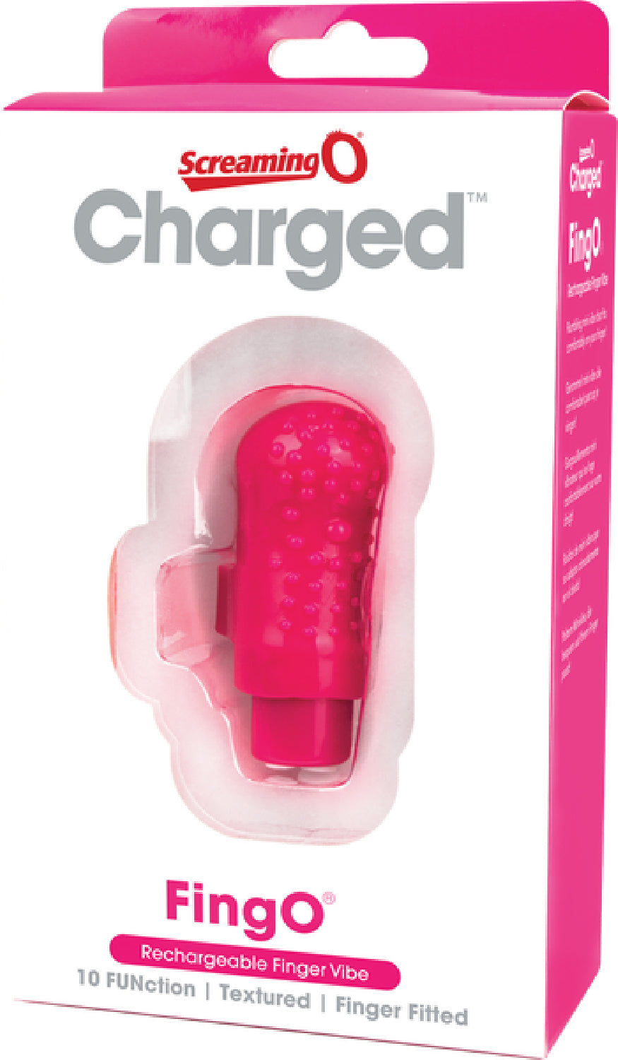 Charged Fing O Rechargeable Mini Finger Vibrator with Vooom Technology Silicone and ABS > Vibrators > Finger Vibrators