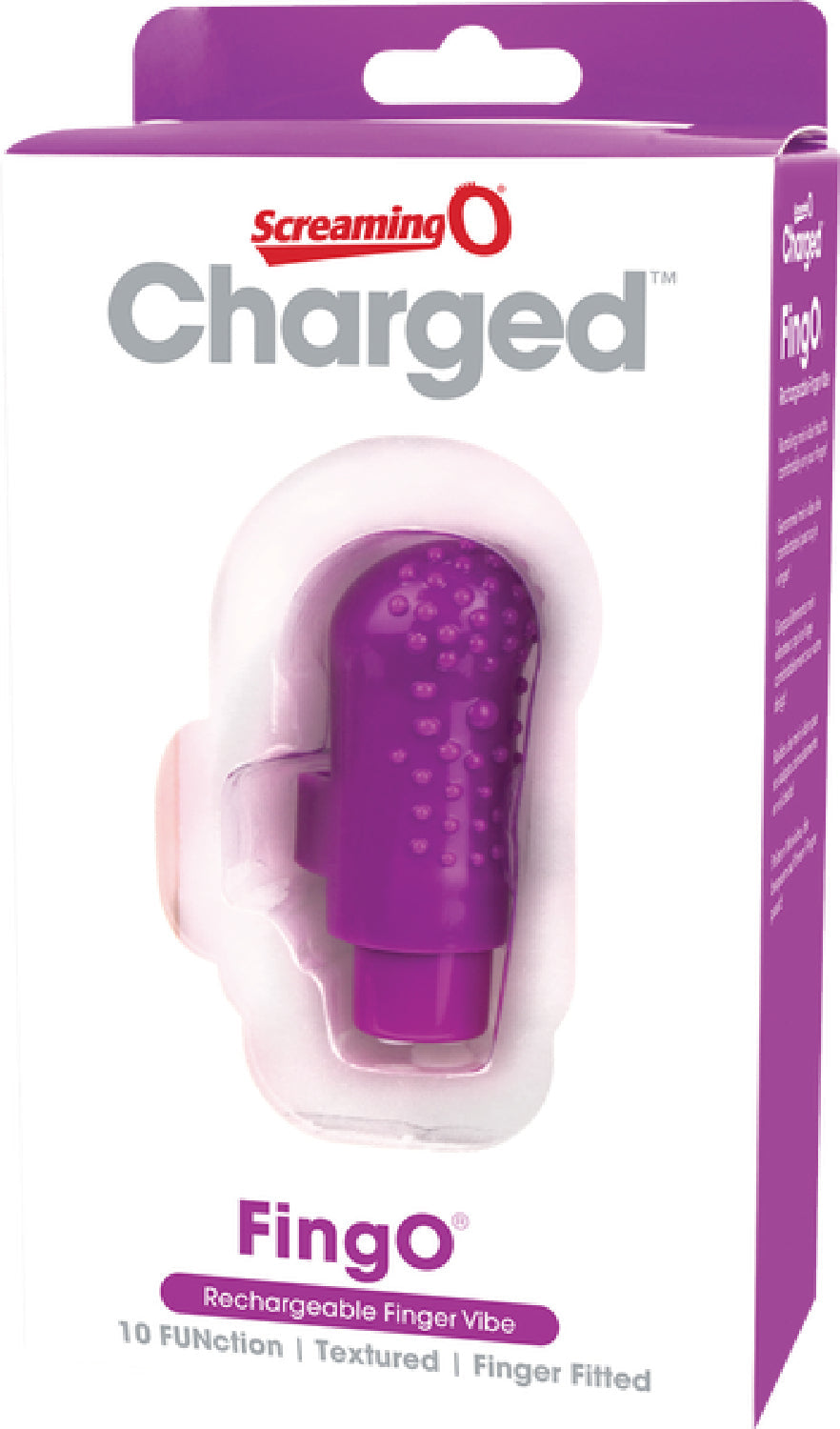 Charged Fing O Rechargeable Mini Finger Vibrator with Vooom Technology Silicone and ABS > Vibrators > Finger Vibrators