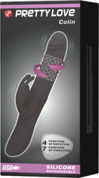 Pretty Love Rechargeable Colin Luxury Rechargeable Silicone Vibrator With Inflatable Head > Vibrators > Ladies > Rabbit Multi