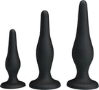 Beginner's Mini Anal Kit – Three Silicone Butt Plugs with Tapered Tips Set > Anal Range > Butt Plug Kits