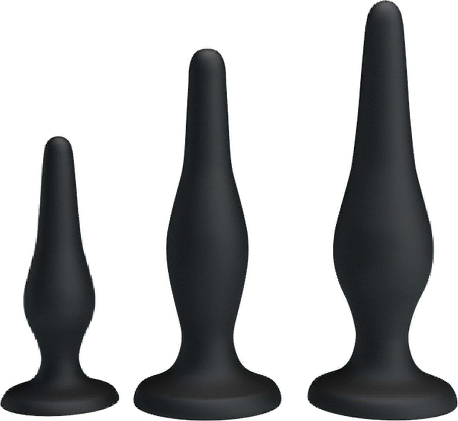 Beginner's Mini Anal Kit – Three Silicone Butt Plugs with Tapered Tips Set > Anal Range > Butt Plug Kits