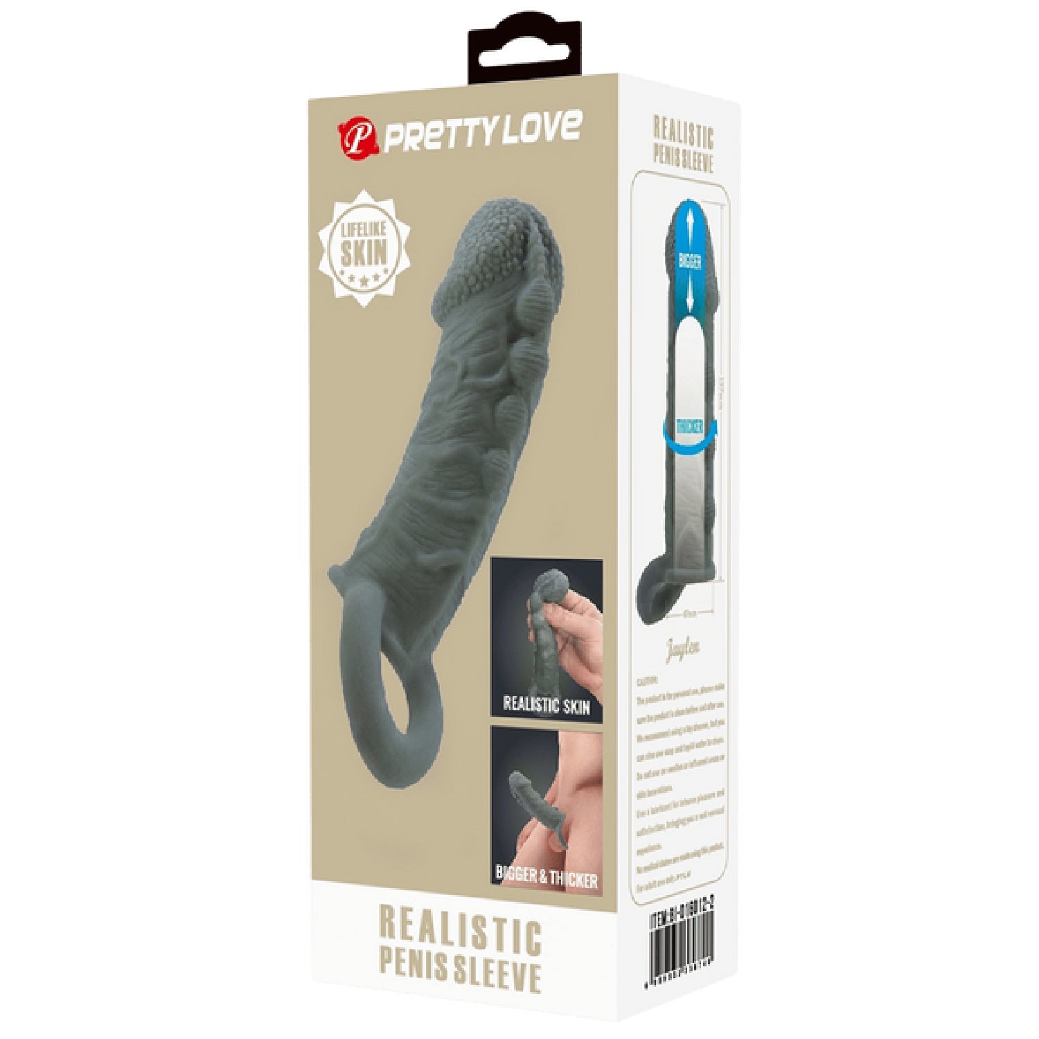 Realistic Penis Sleeve – Stretchy Thickening Penis Sleeve Secondary image