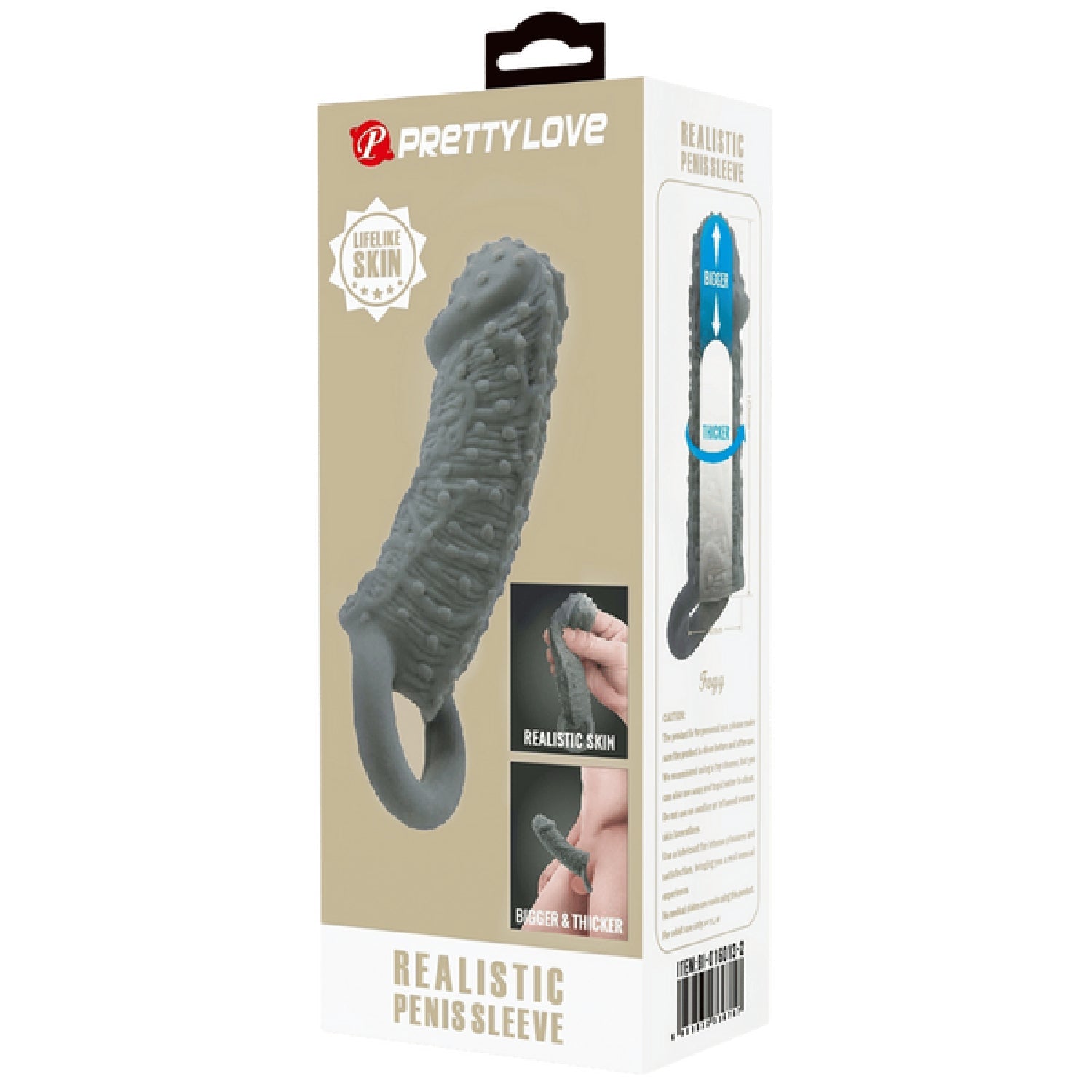 Realistic Penis Sleeve – Stretchy Thickening Penis Sleeve Secondary image
