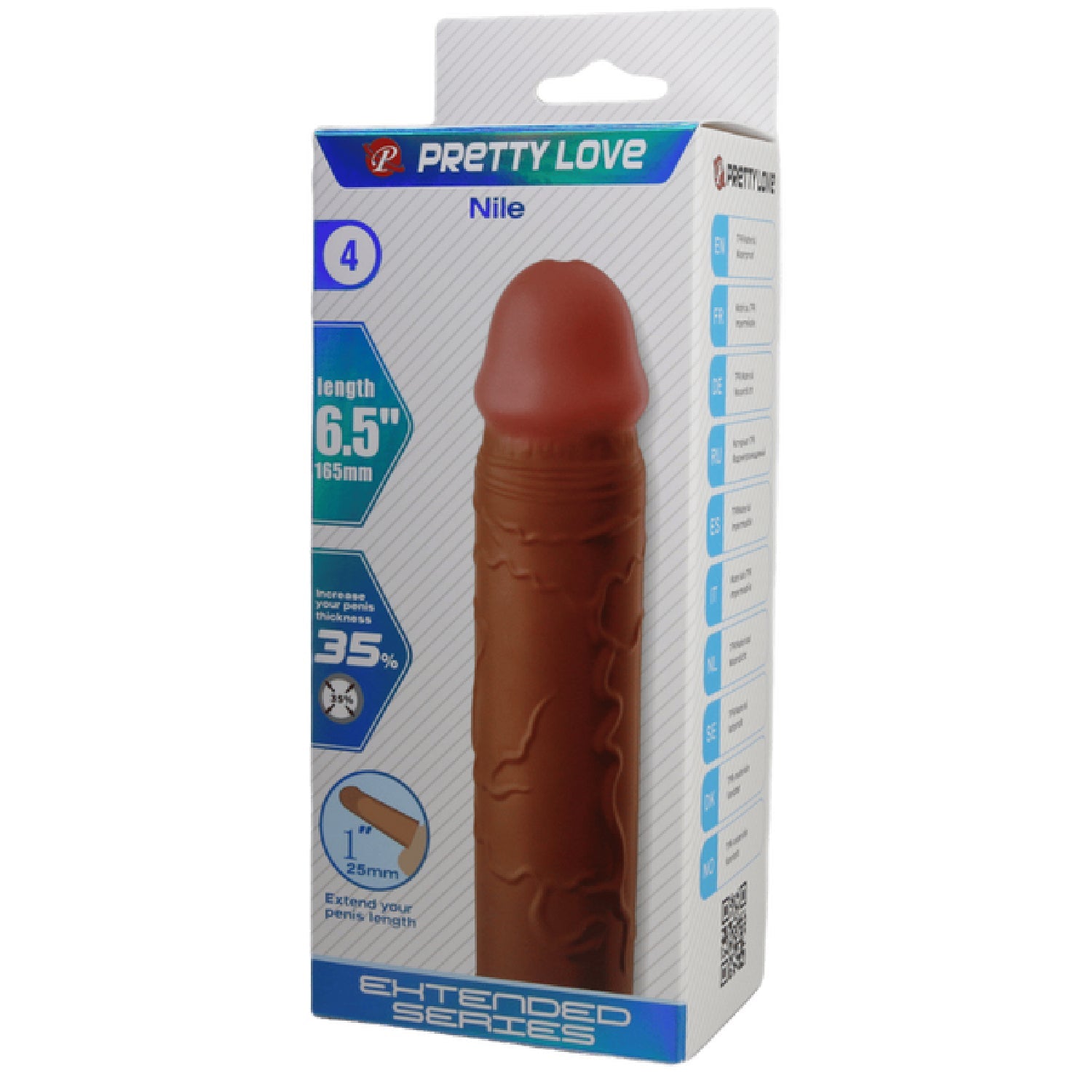 Nile 6.5 Inch Realistic Penis Sleeve – Lifelike Material Extending Sleeve Secondary image