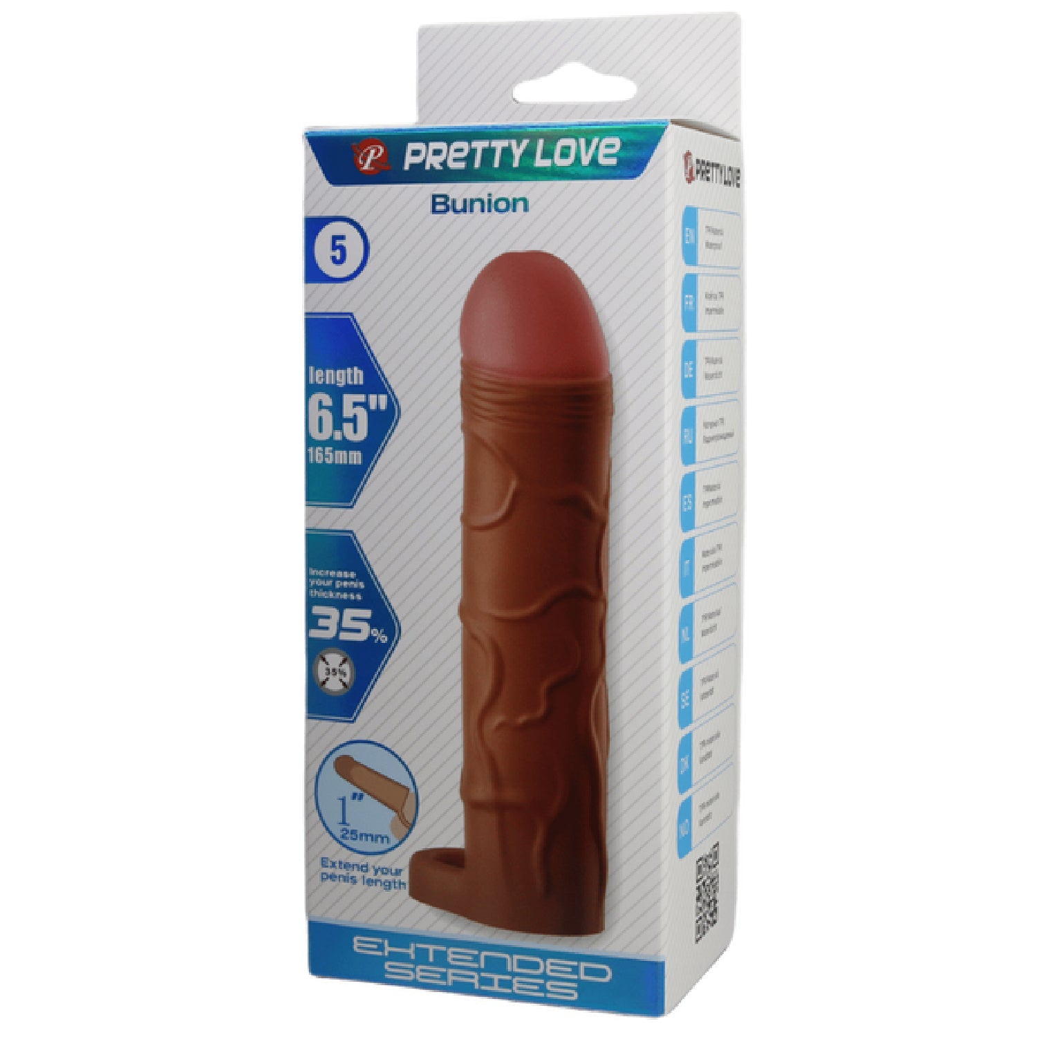 Bunion 6.5 Inch Cock Sleeve – Stretchy TPR Penis Sheath with Ball Ring Secondary image