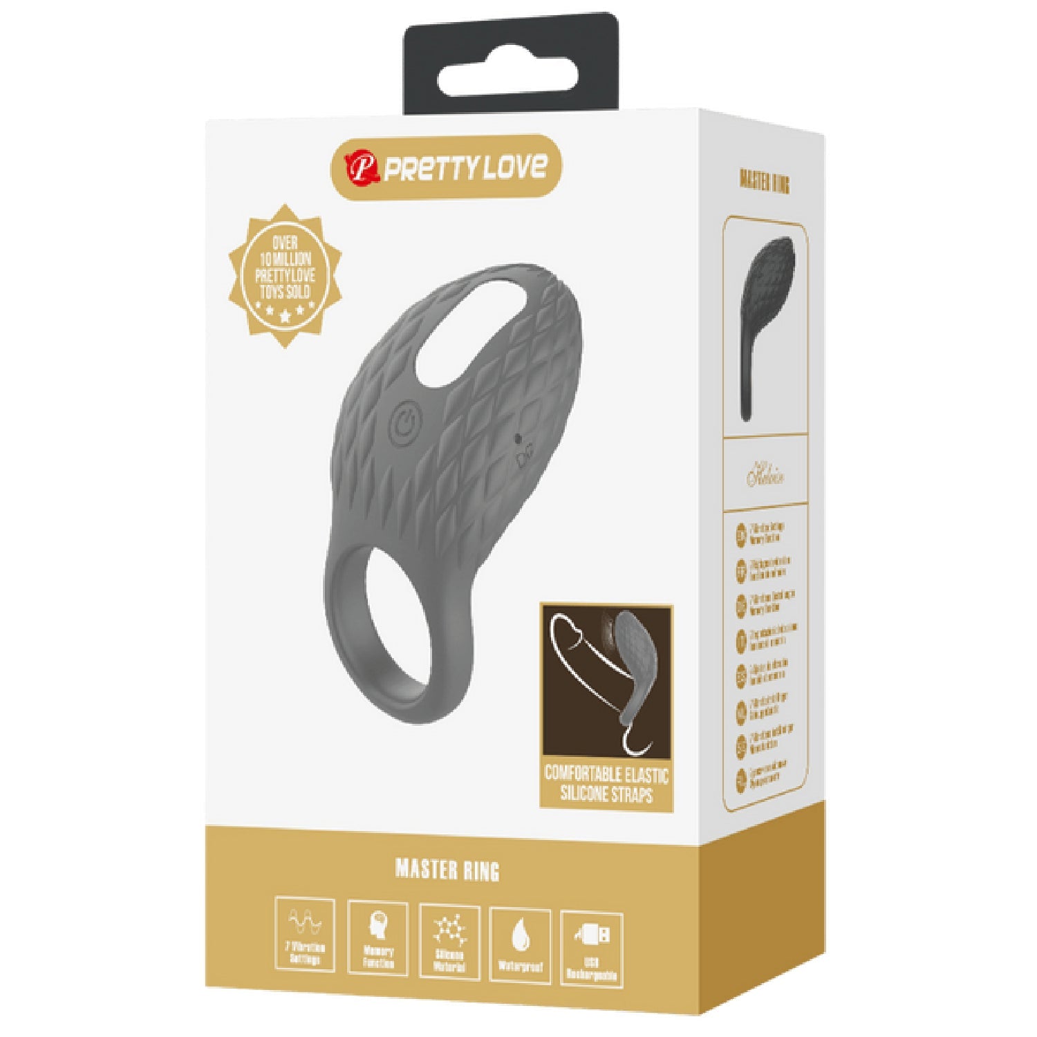 Helious Silicone 7 Function Rechargeable Vibrating Cock Ring Secondary image