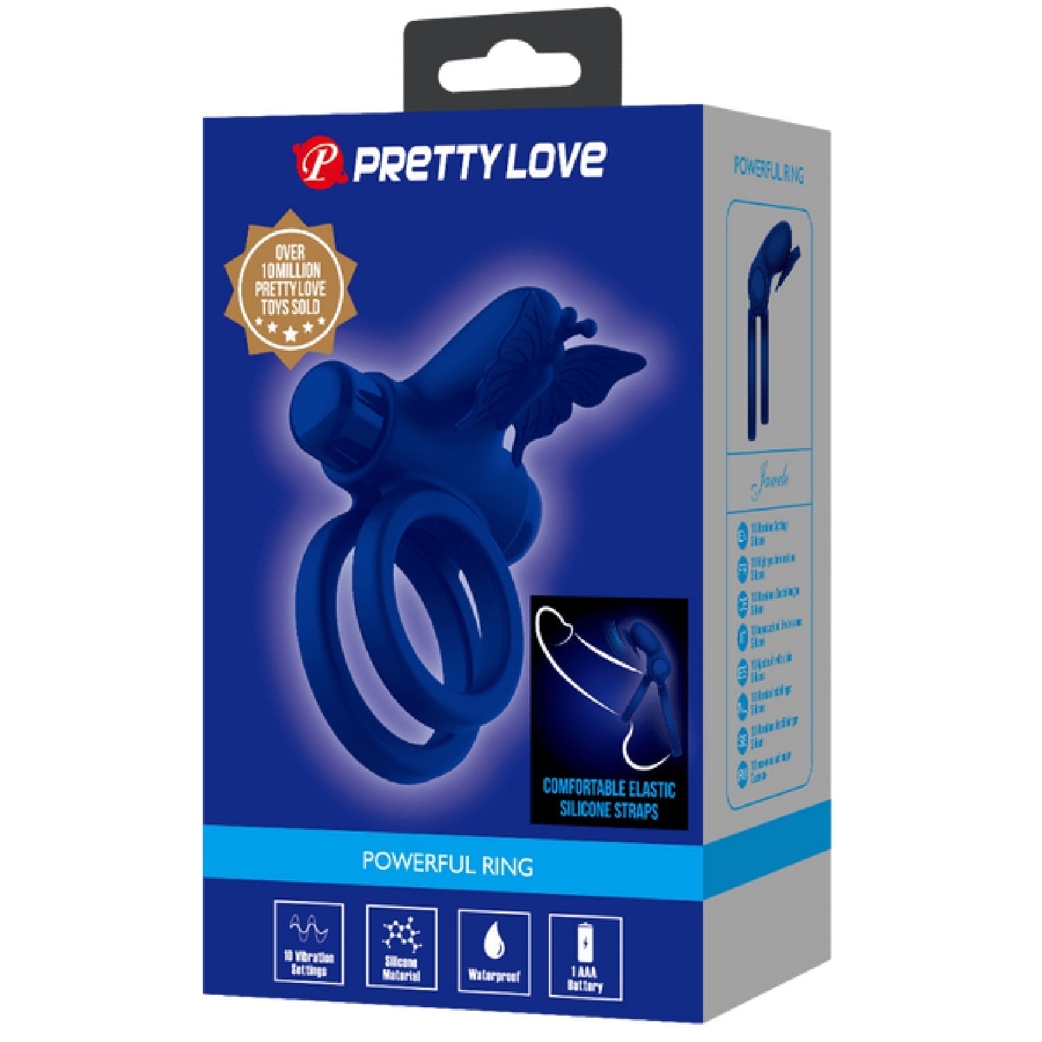 Pretty Love 10 Function – Soft Silicone Vibrating Butterfly Cock Ring Secondary image