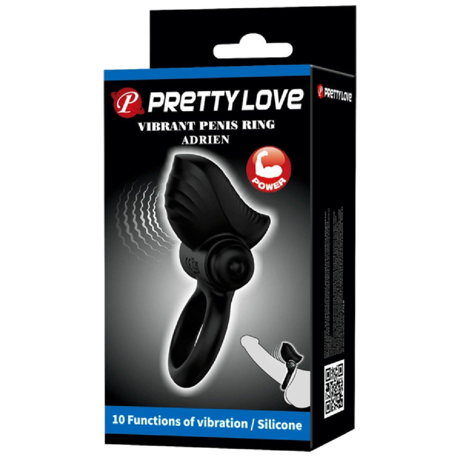 Adrien Vibrating Cock Ring – Silicone 10 Mode Powerful Vibrator Cock Ring Secondary image
