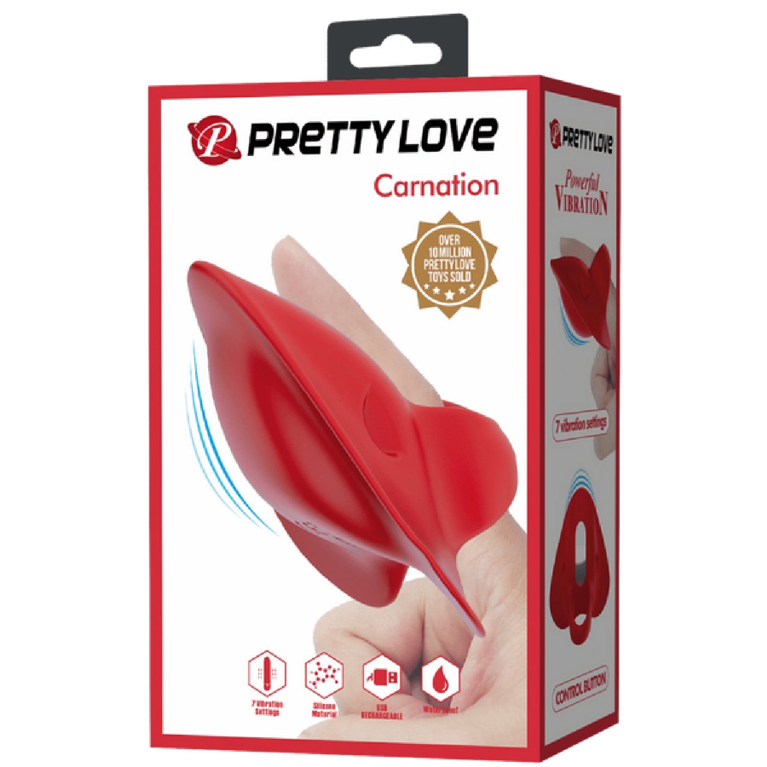 Rose Finger Vibrator Rechargeable Silicone with 7 Vibration Modes Soft Surface Vibrator > Vibrators > Finger Vibrators