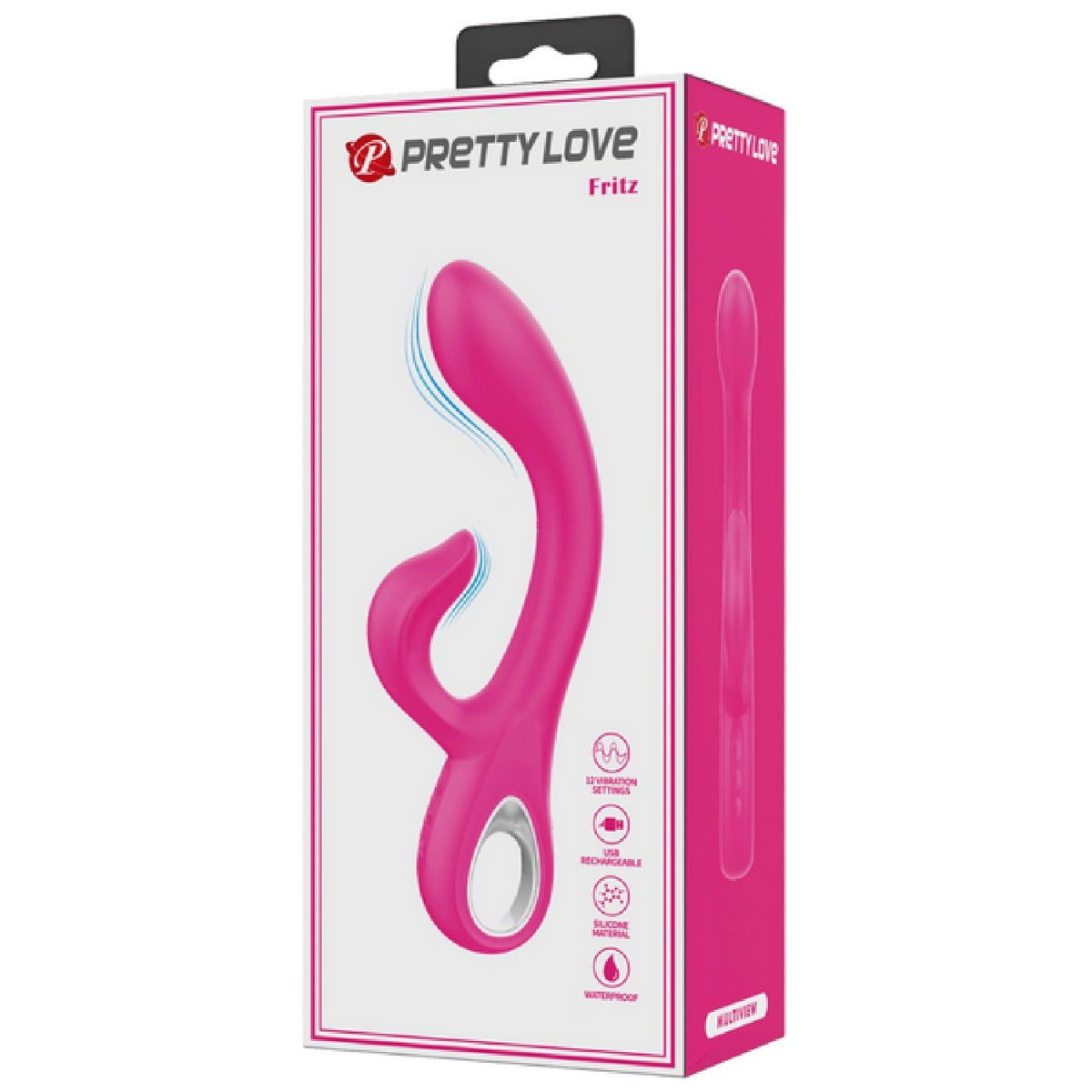 Rechargeable Fritz – Waterproof Silicone Rabbit Vibrator with G-Spot and Clitoral Stimulation > Vibrators > Ladies > Rabbit Multi