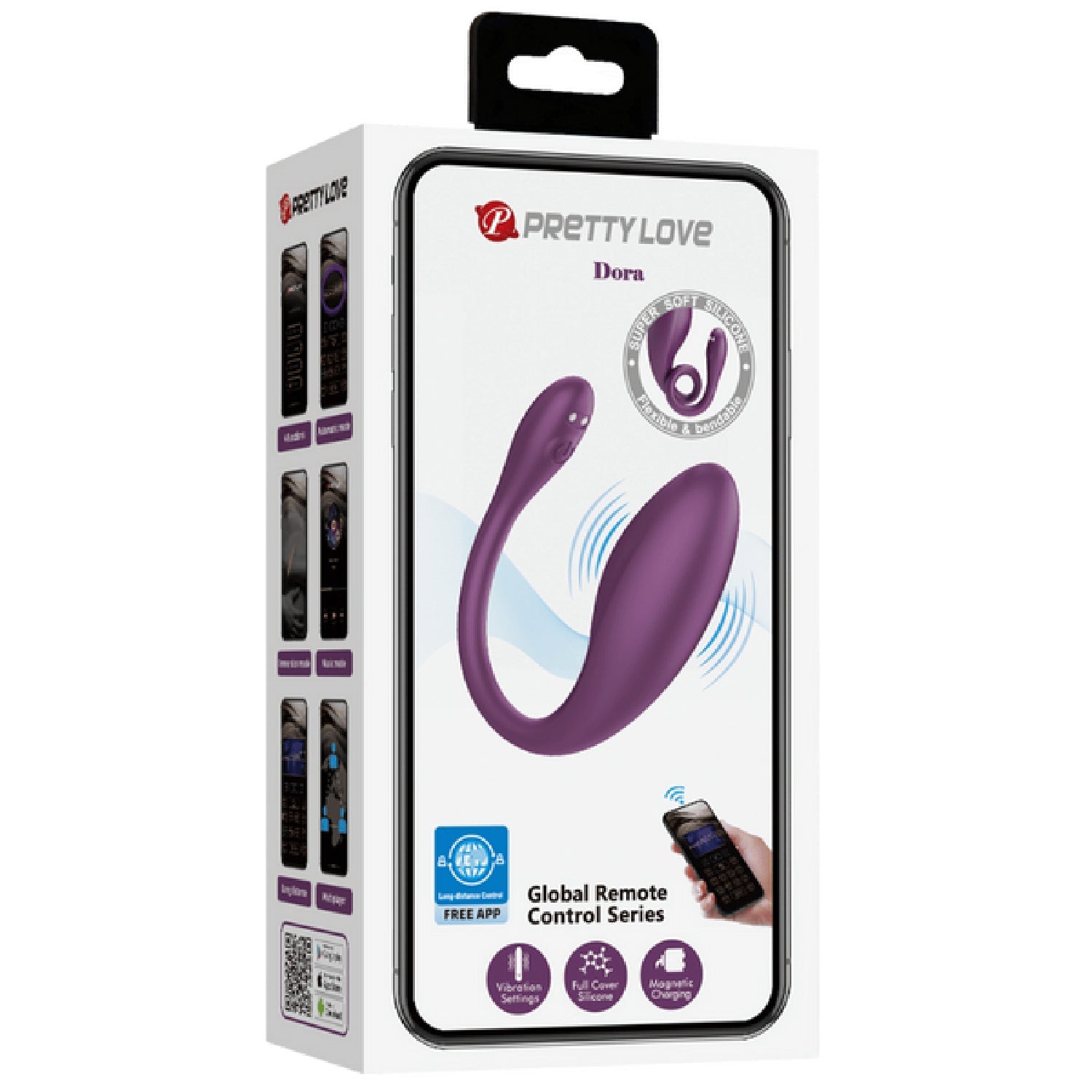 App Control Dora – App-Controlled Rechargeable Curved 12 Vibration Modes Couple's Vibrator Secondary image