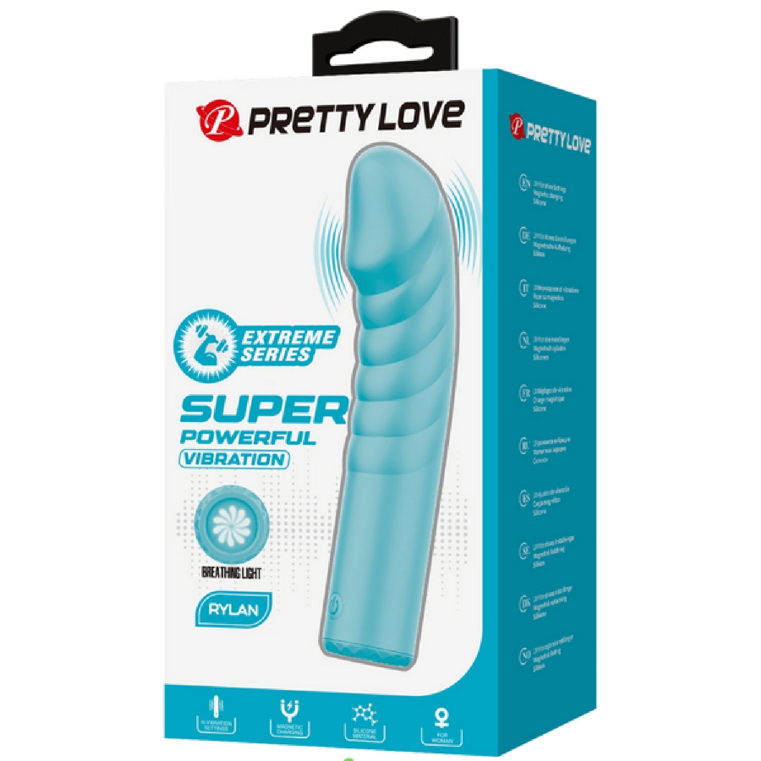 Rylan – Rechargeable, Slim Silicone, 10-Function Breathing Light Design G-Spot Vibrator Secondary image