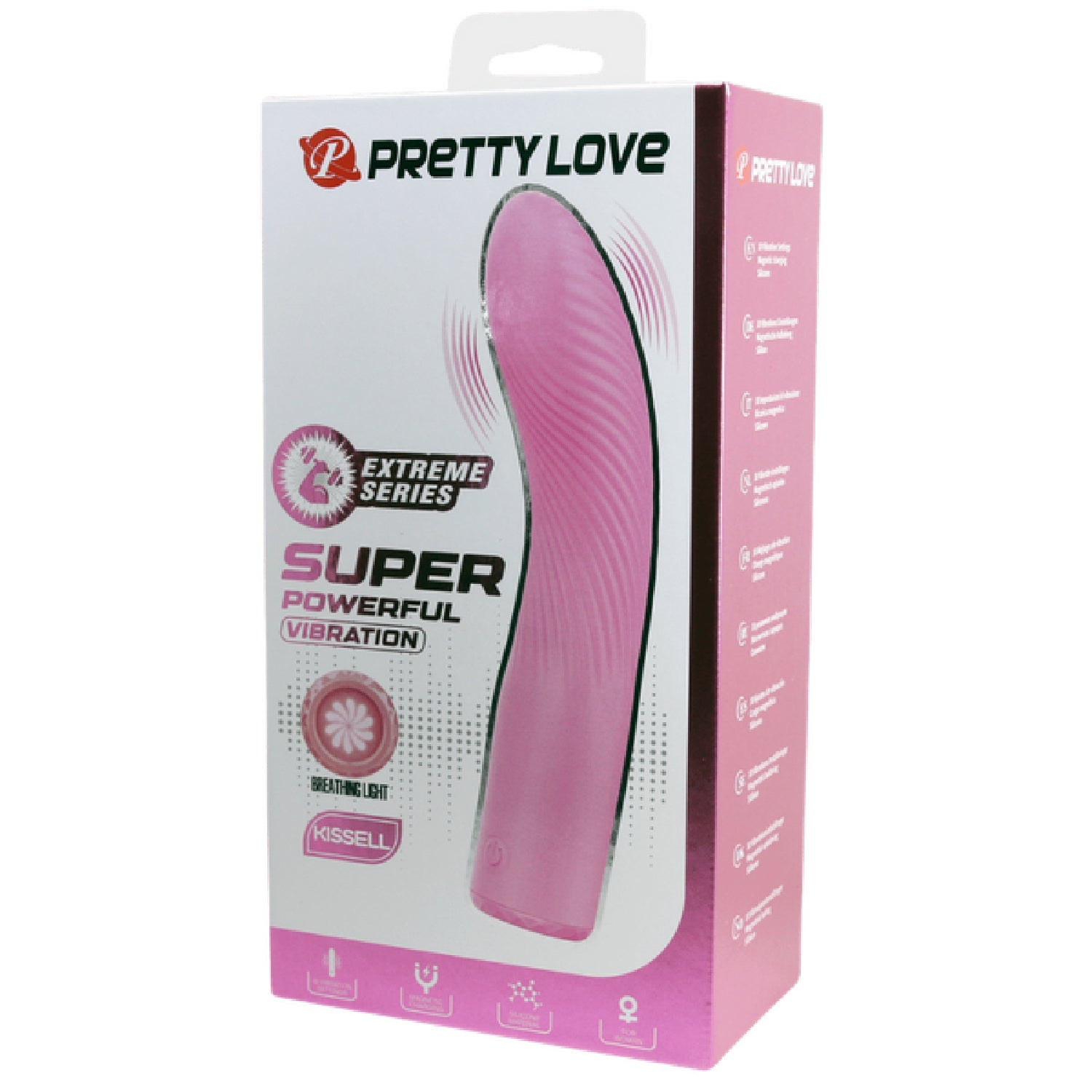 Kissell Rechargeable Vibrator – 10 Function, Breathing Light Design, Slim Silicone Body Secondary image