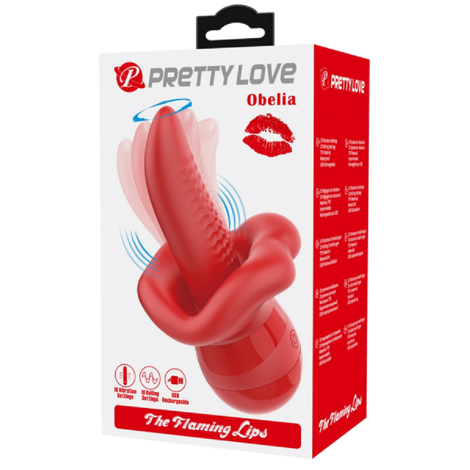 Pretty Love Obelia Flaming Lips – Waterproof Dual Stimulator With 10 Vibration Modes > Sex Toys For Ladies > Clitoral Vibrators and Stimulators